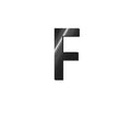 LETTERA ADESIVA IN METALLO - F