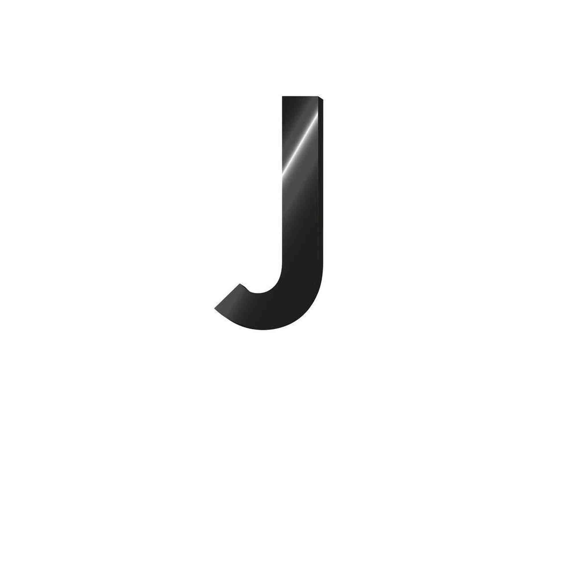 LETTERA ADESIVA IN METALLO - J