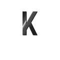 LETTERA ADESIVA IN METALLO - K