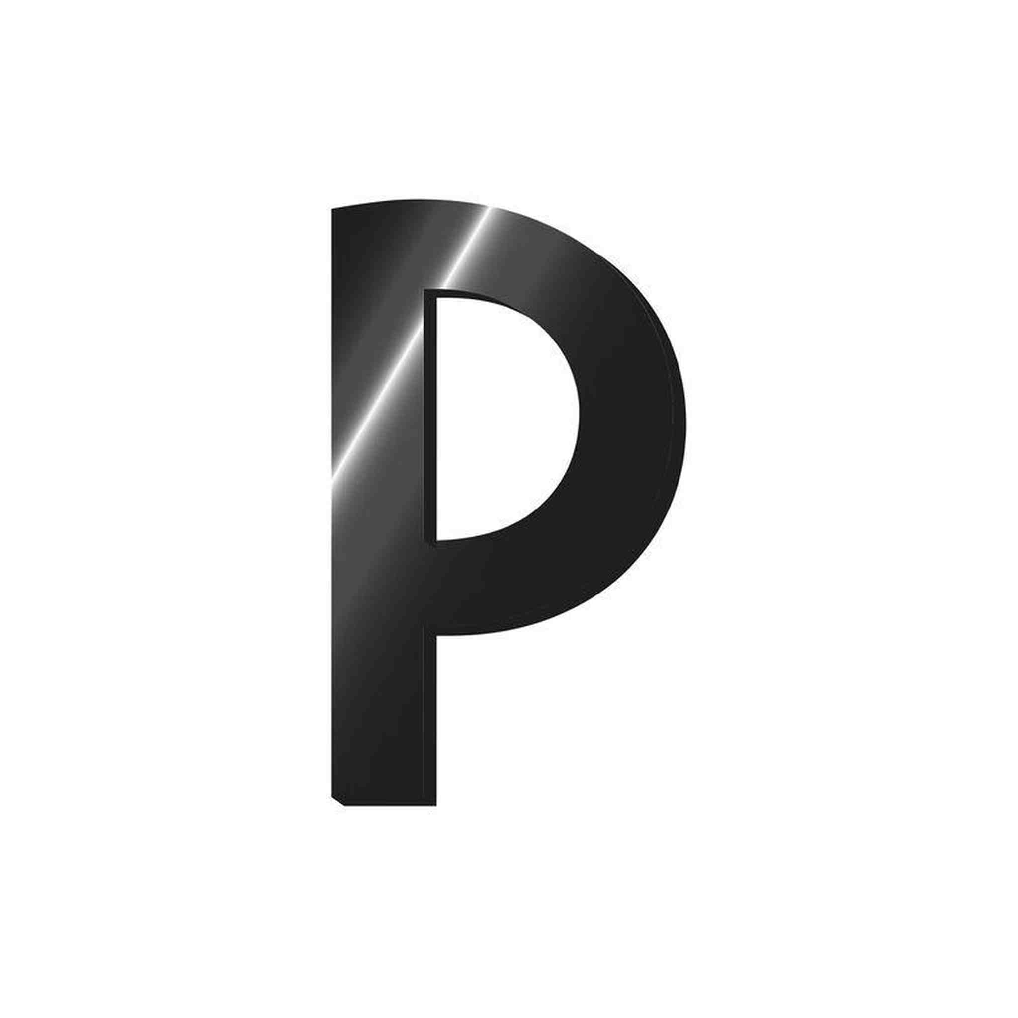 LETTERA ADESIVA IN METALLO - P