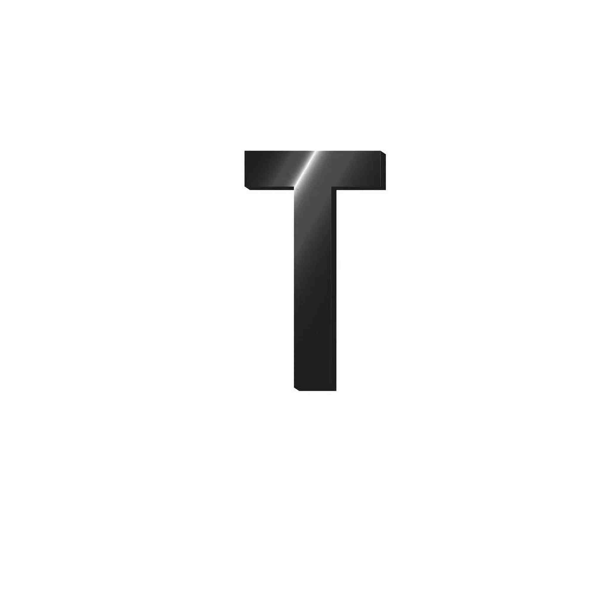 LETTERA ADESIVA IN METALLO - T