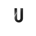 LETTERA ADESIVA IN METALLO - U