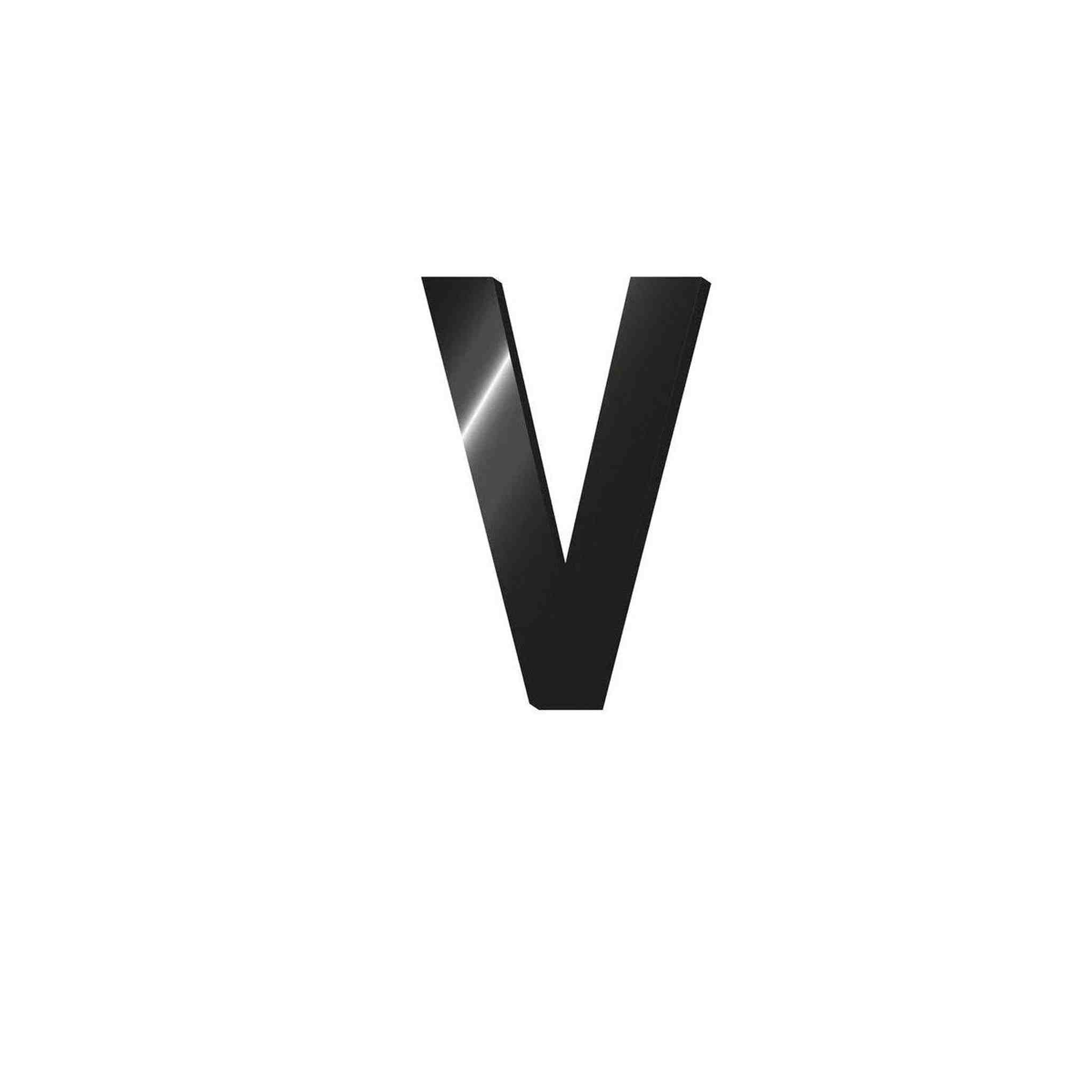 LETTERA ADESIVA IN METALLO - V