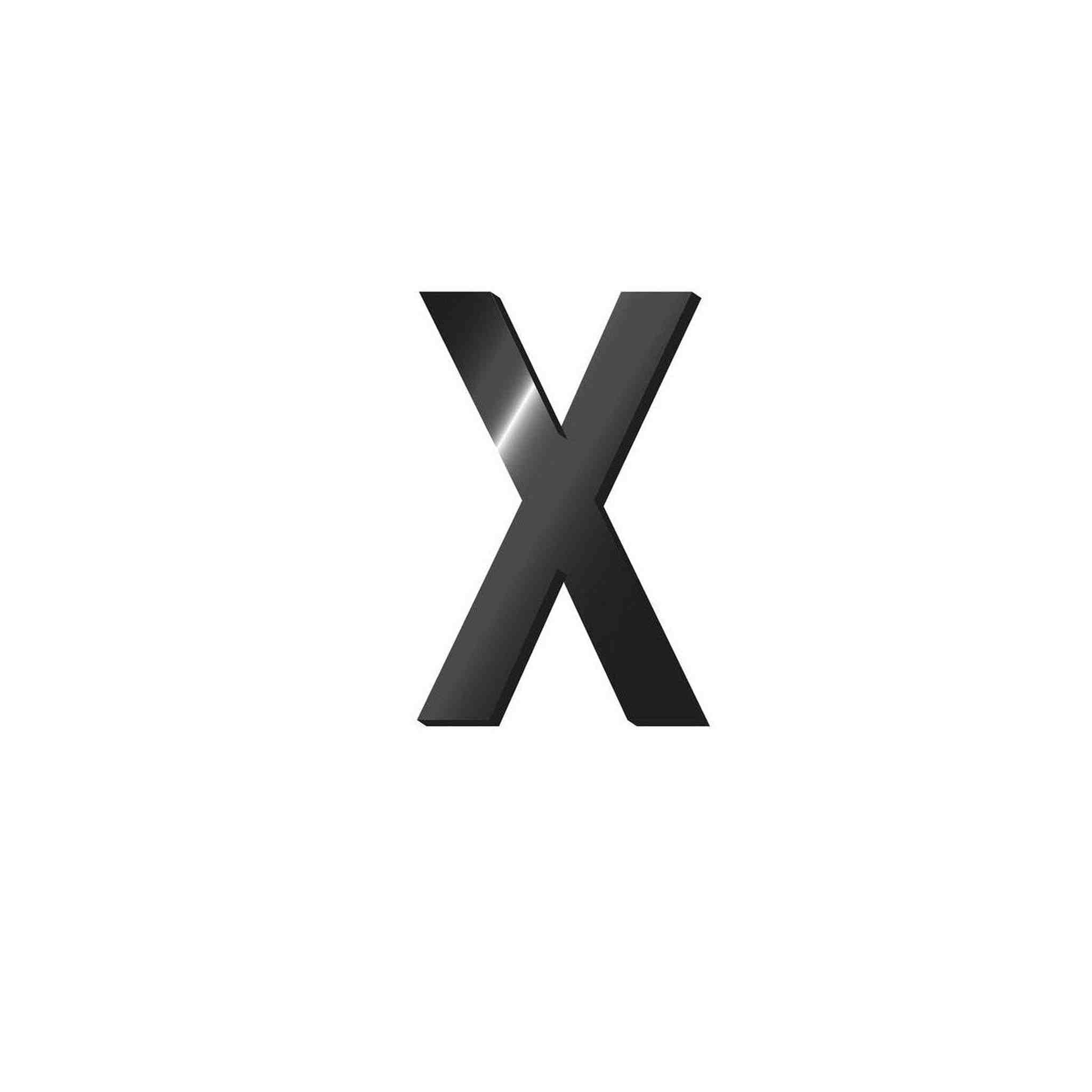 LETTERA ADESIVA IN METALLO - X