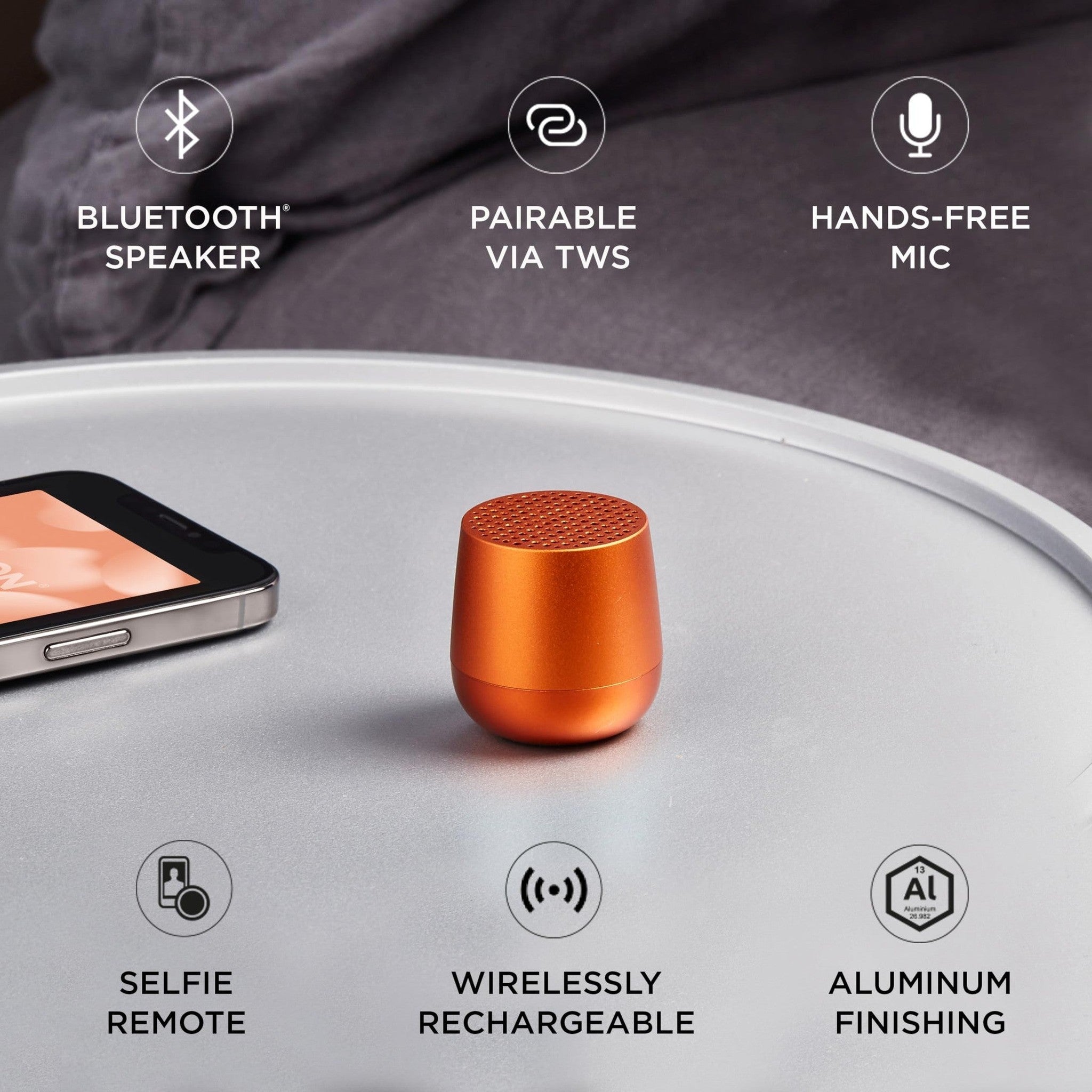 LEXON Mino+  Speaker Bluetooth Alu Gun