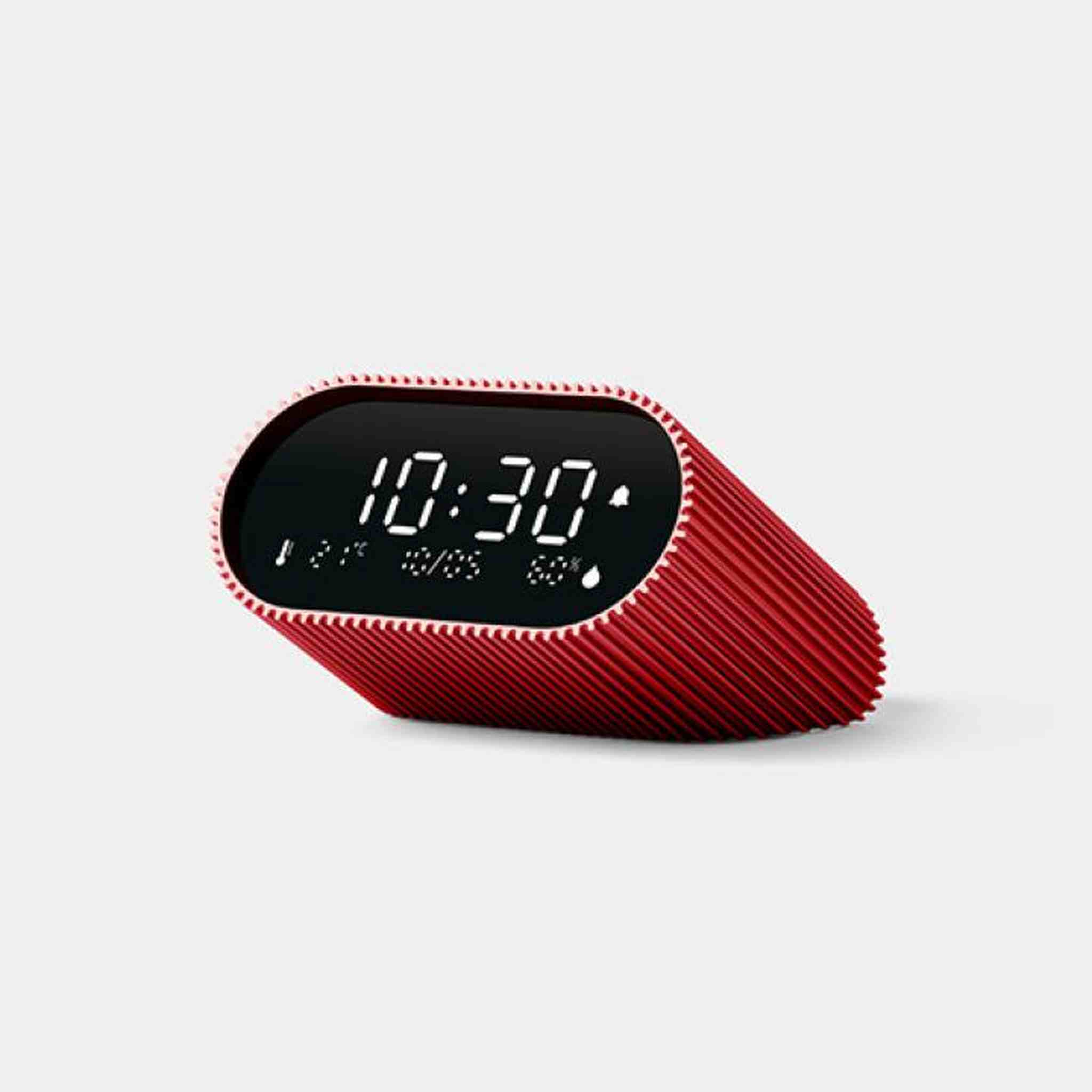 LEXON Ray Clock - Sveglia Multifunzione Rosso