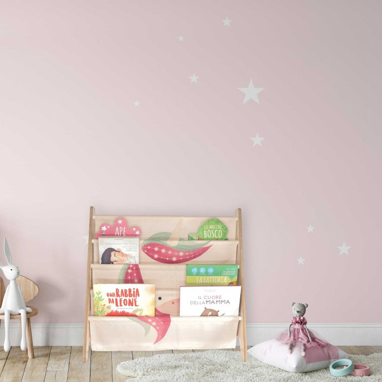 SASSI EDITORE - Libreria Montessoriana in legno Sparkly l'Unicorno - 3+ anni