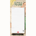MAGN. NOTEPAD WITH 60 SHEETS - TRAVEL