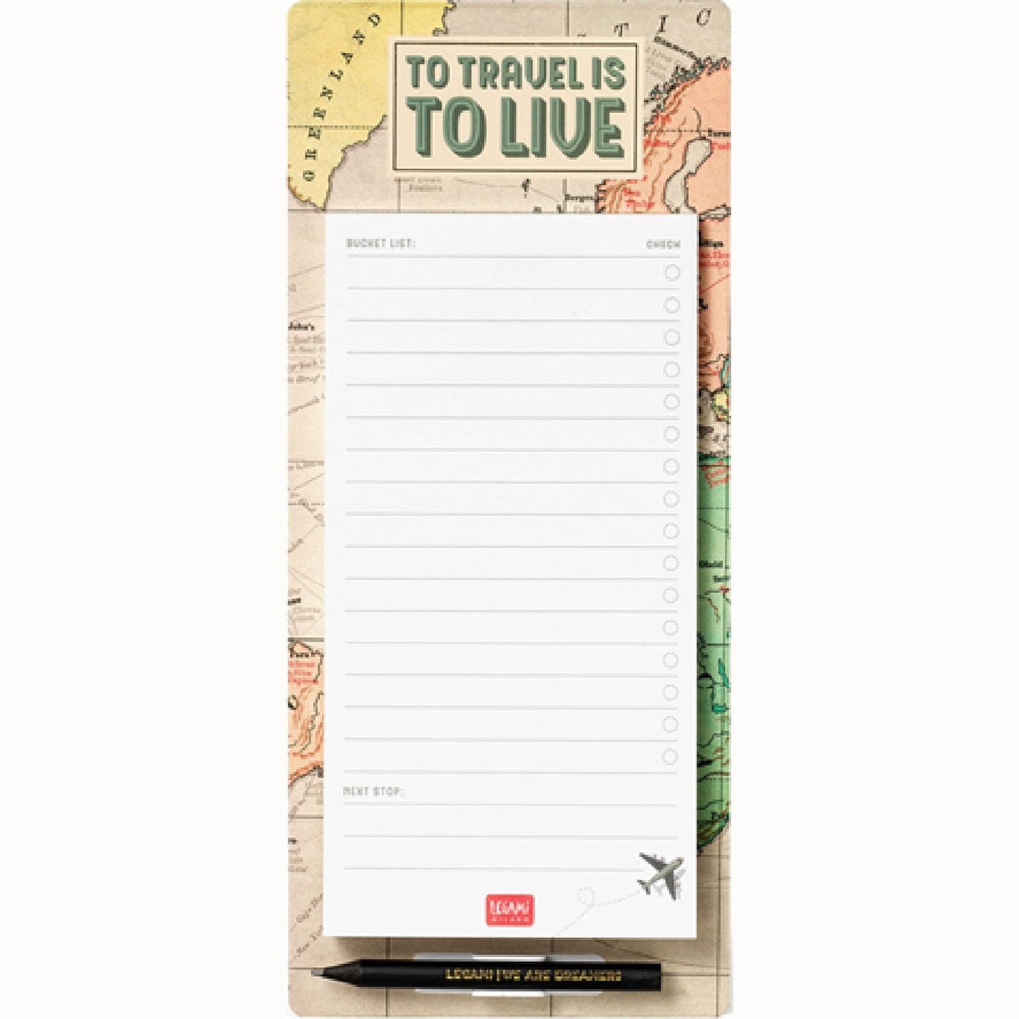 MAGN. NOTEPAD WITH 60 SHEETS - TRAVEL