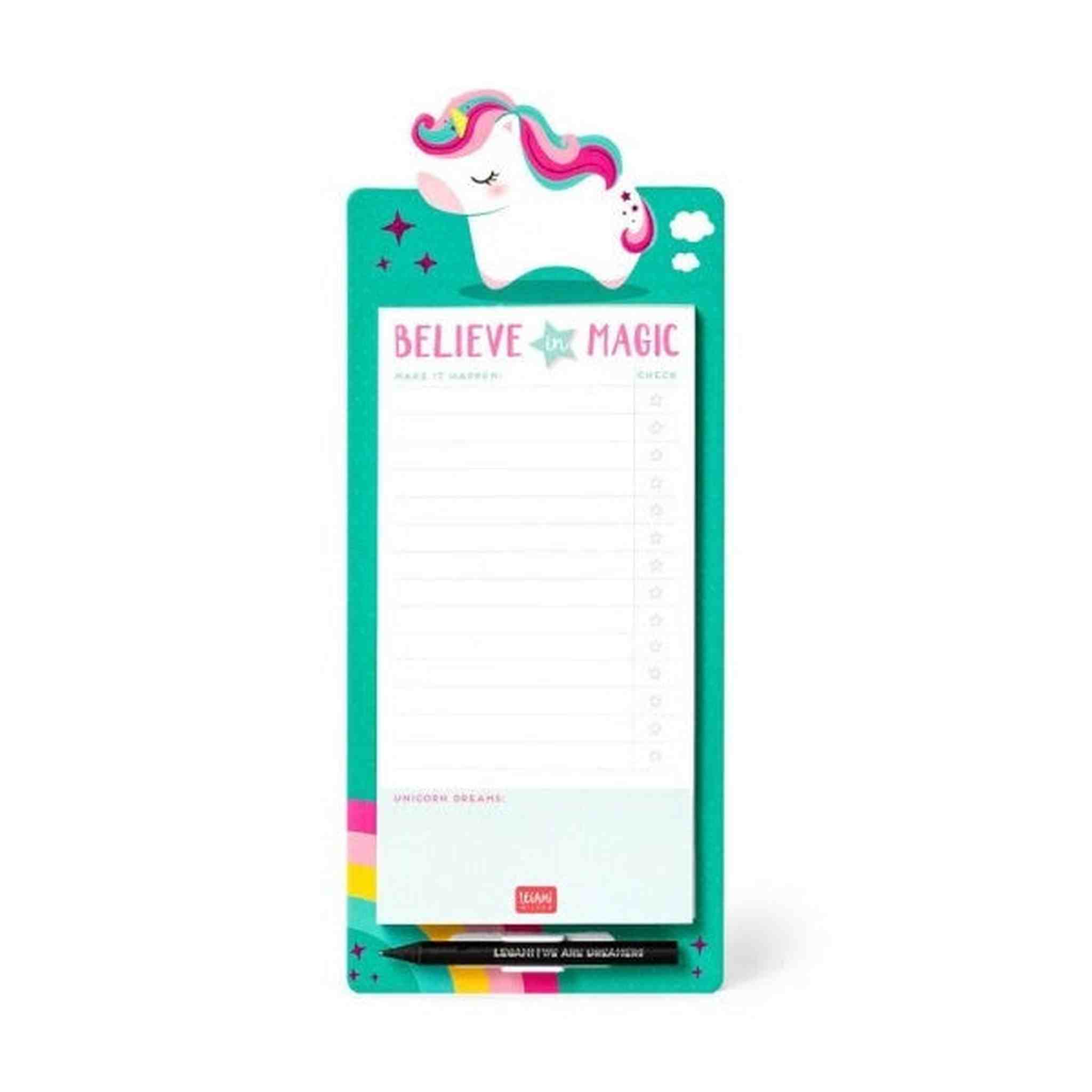 MAGN. NOTEPAD WITH 60 SHEETS - UNICORN
