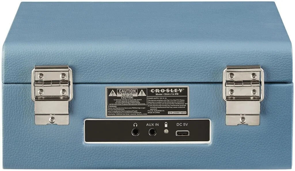 Crosley Voyager Lettore CD Portatile Bluetooth Washed Blue