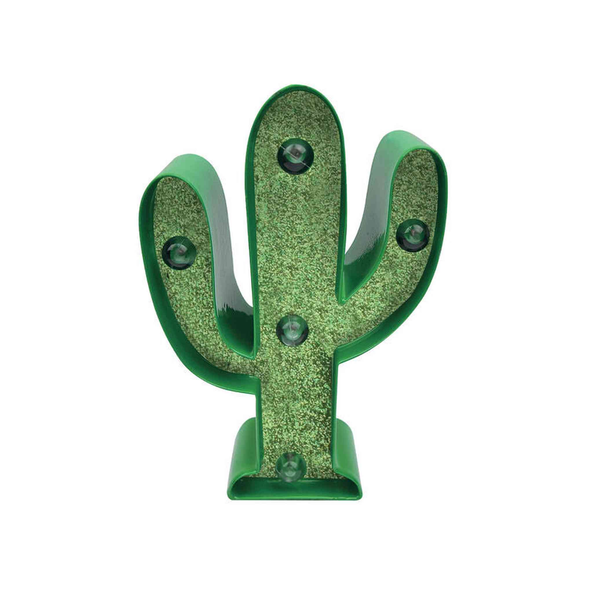 MINI LUCE DECORATIVA - CACTUS CON GLITTER