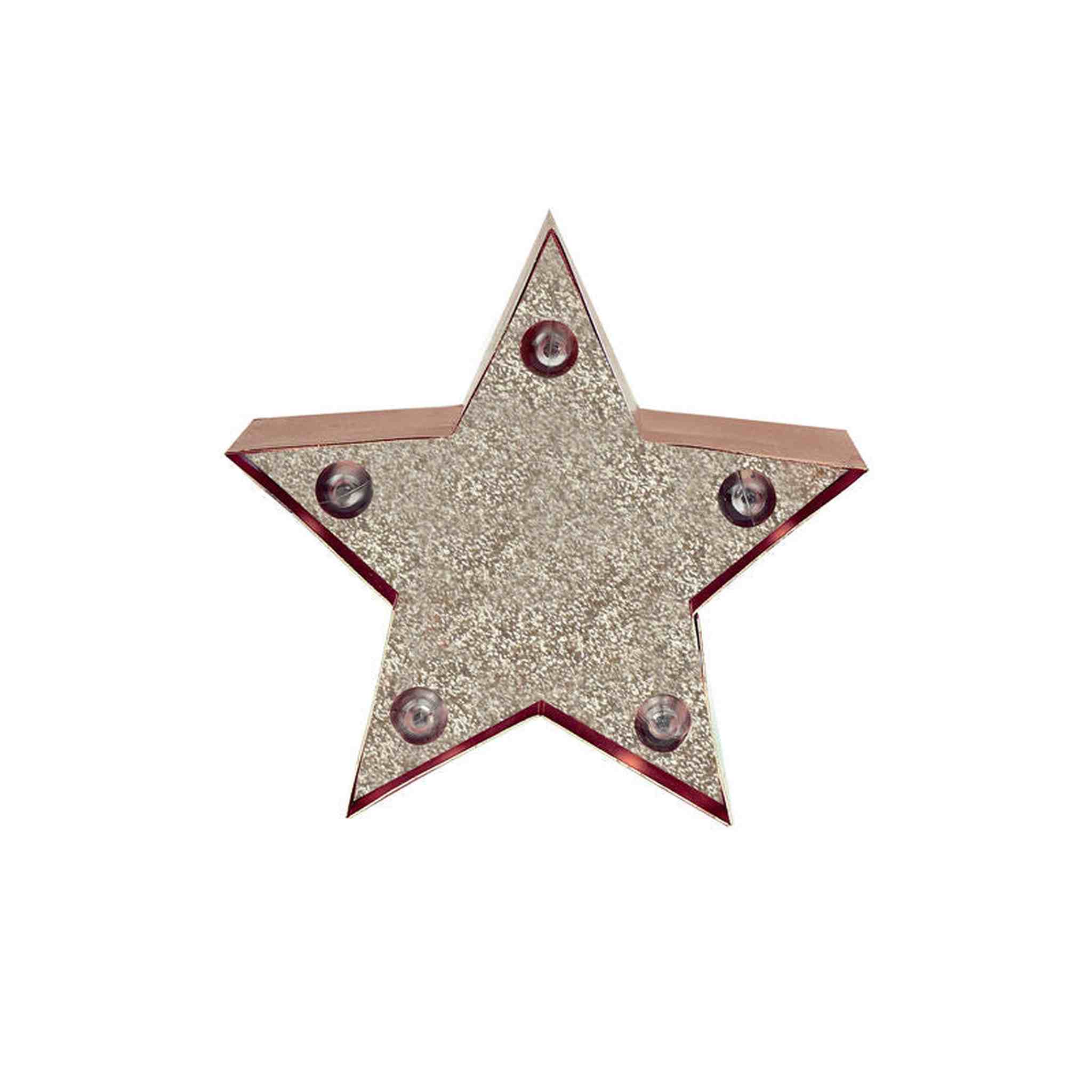 MINI LUCE DECORATIVA - STELLA CON GLITTER