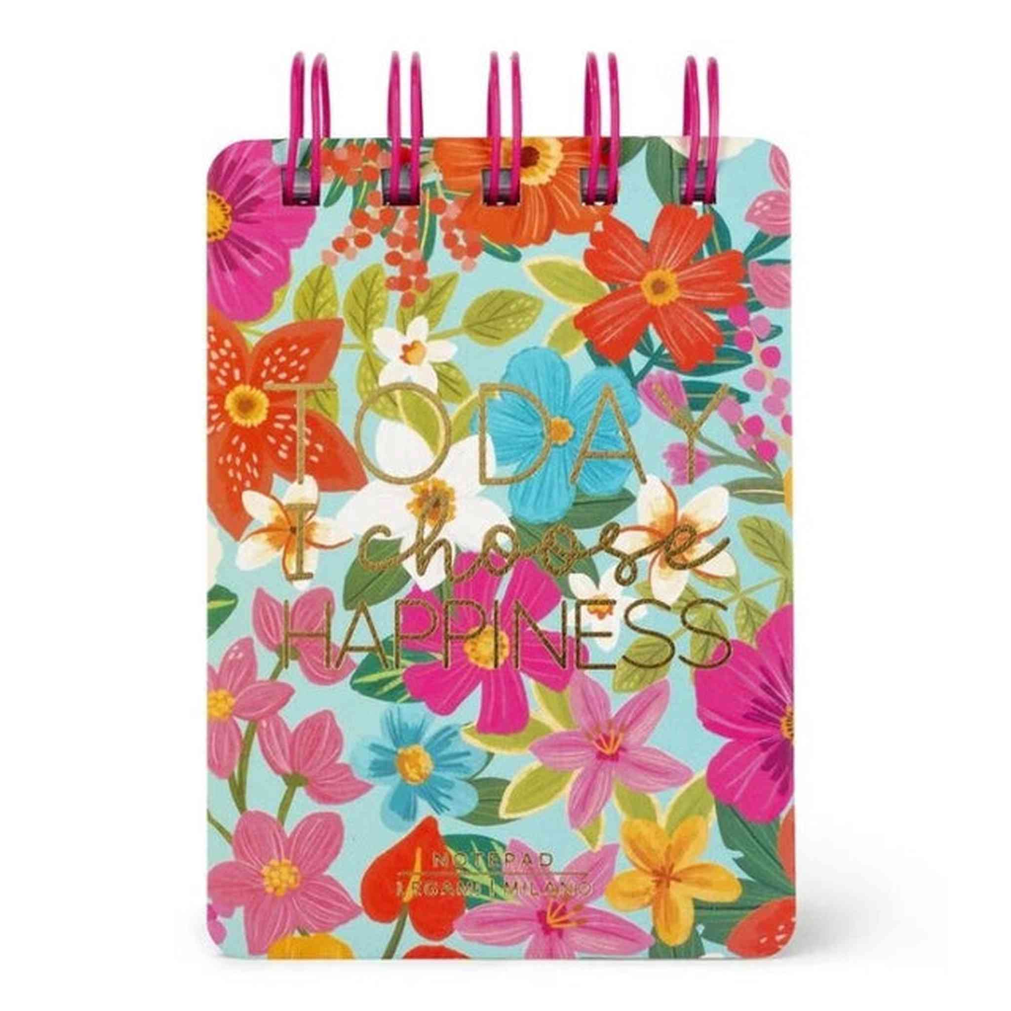 MINI NOTEBOOK CON SPIRALE - FLOWERS