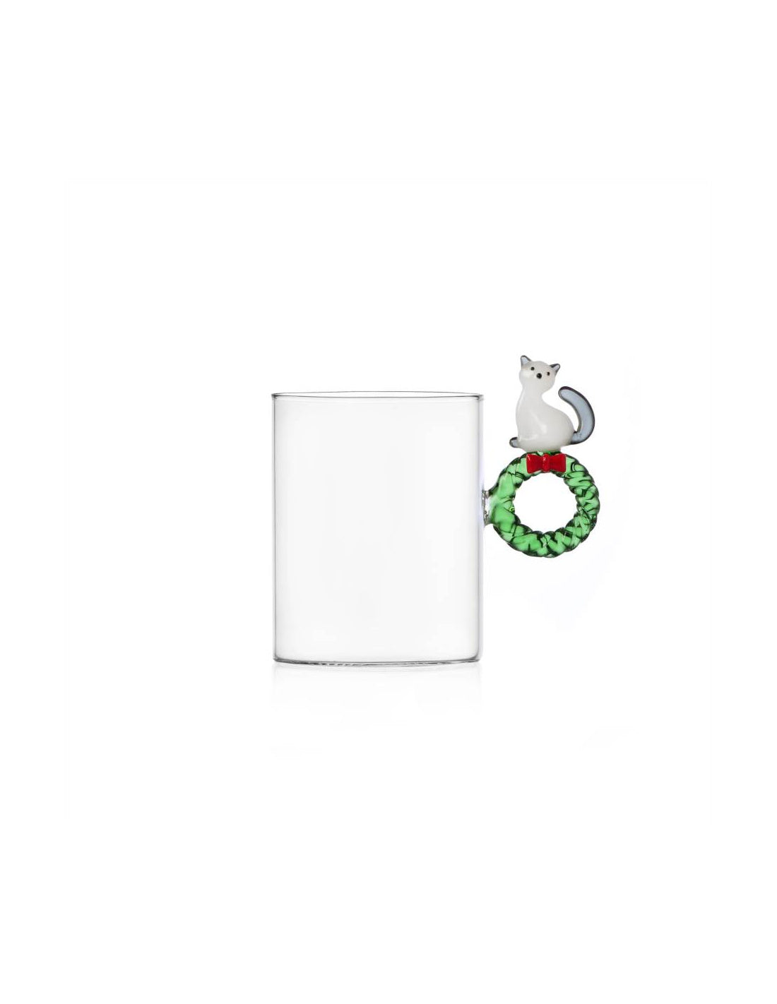 TABBY CATCHRISTMAS EDITION mug con manico gatto bianco su ghirlanda