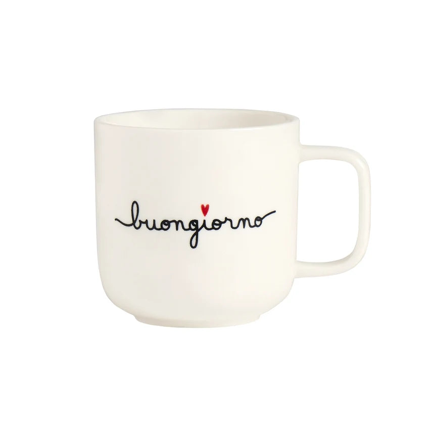 Simple Day Mug bianca in grès 400 ml – Buongiorno