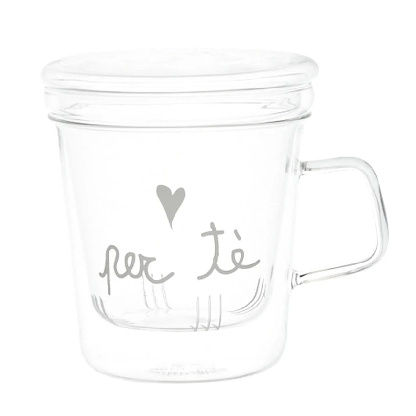 SIMPLE DAY - Mug con Infusore in vetro borosilicato Per Tè