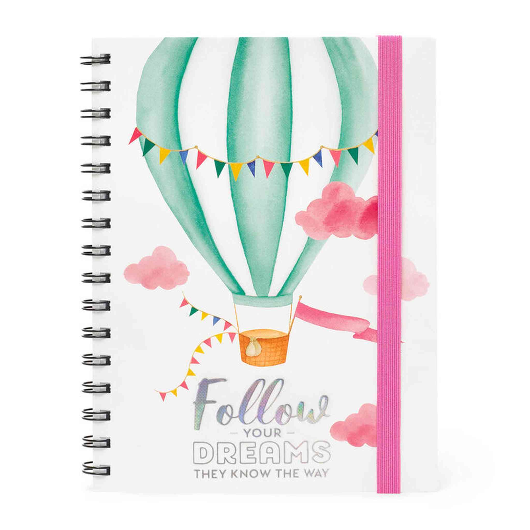 NOTEBOOK CON SPIRALE A5 A RIGHE - AIR BALLOON
