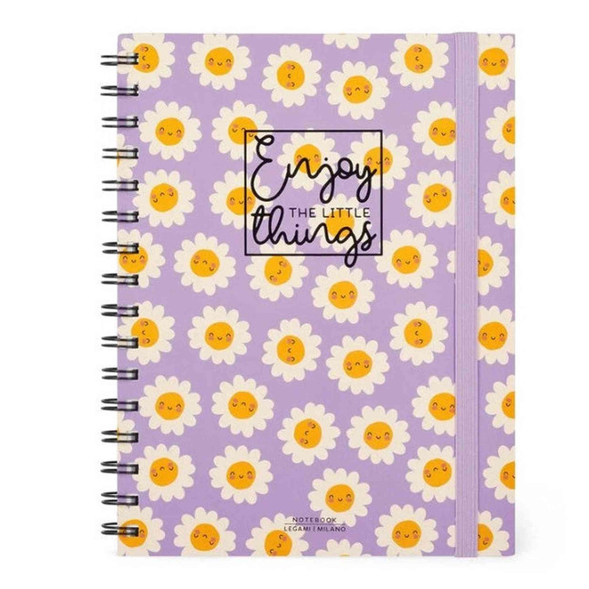 NOTEBOOK CON SPIRALE A5 A RIGHE - DAISY