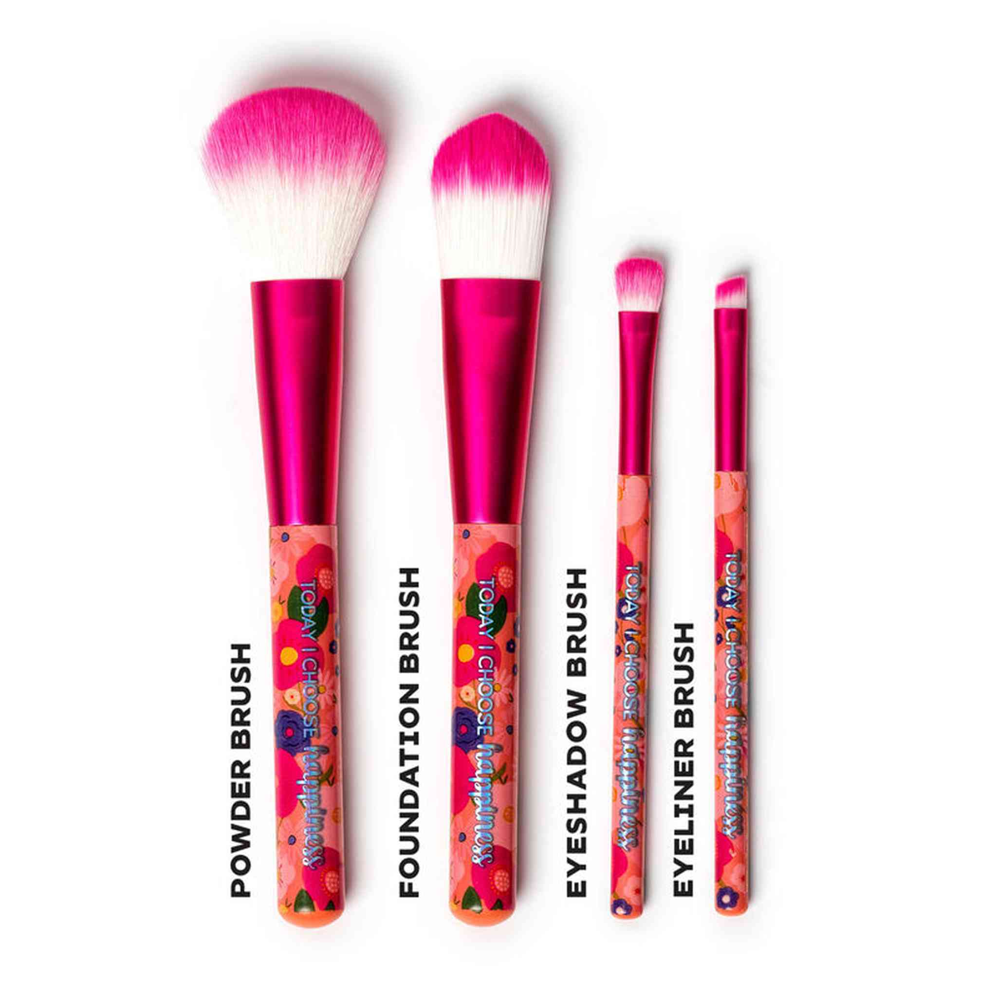 OH MY GLOW! Set di 4 Pennelli per il Trucco - FLOWERS