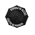 Ombrello pieghevole "Cazzo di pioggia" nero
