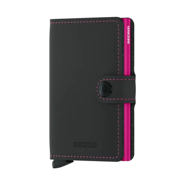 Secrid Miniwallet Matte Black & Fuchsia