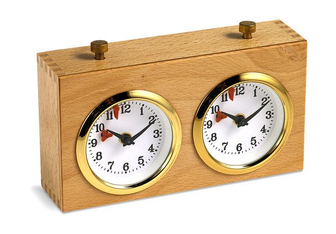 OROLOGIO/TIMER IN LEGNO PER GIOCO SCACCHI