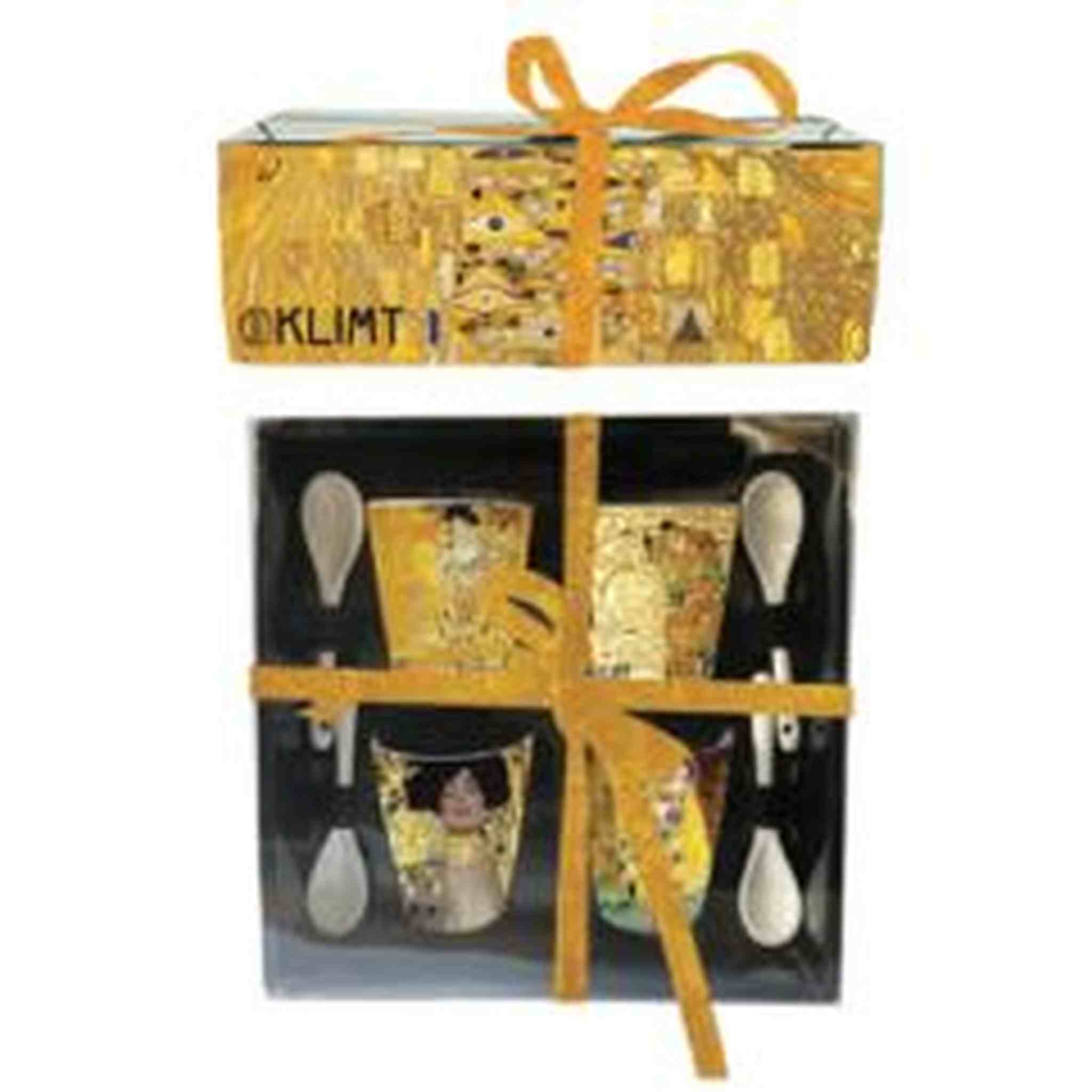 PACK 4 TASSES + CUILLERE ASSORTIES KLIMT