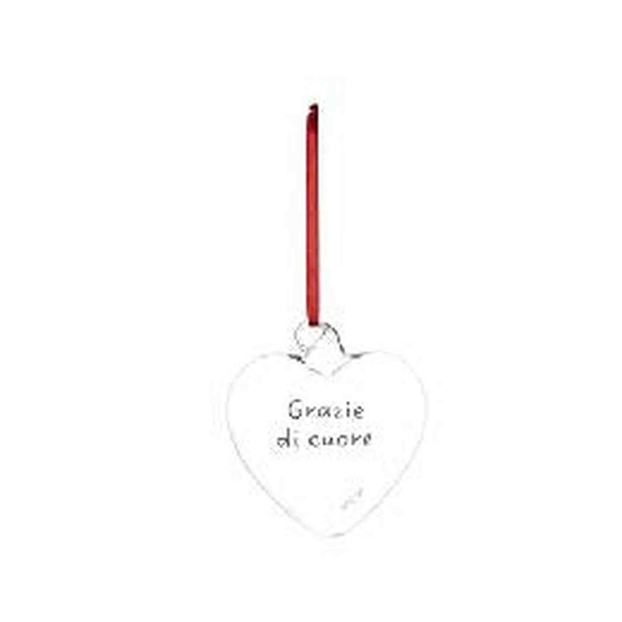 SIMPLE DAY - Pallina Decorativa in Vetro Borosilicato – Decoro Grazie di cuore | 11 cm