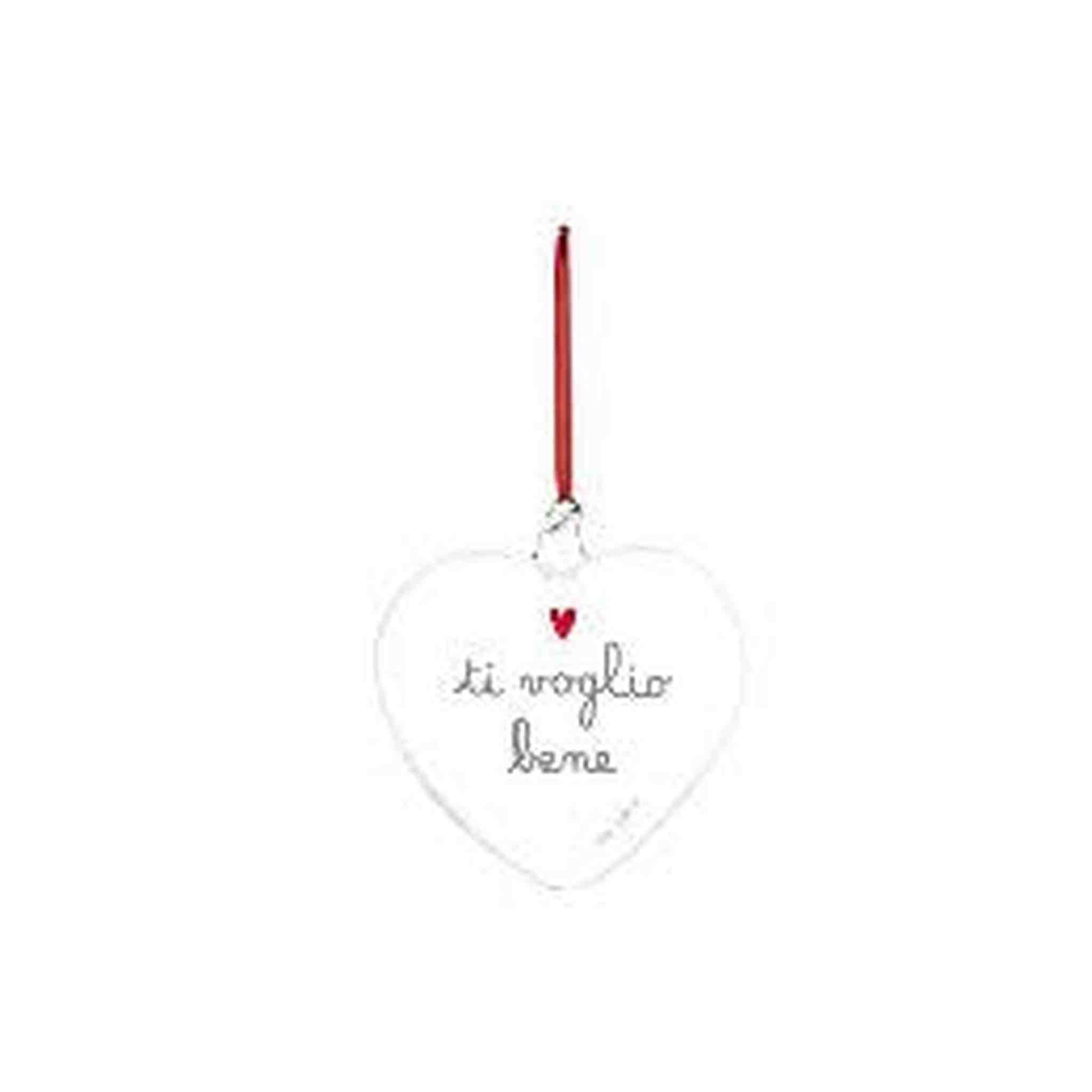 SIMPLE DAY - Pallina Decorativa in Vetro Borosilicato – Decoro Ti voglio bene | 15 cm
