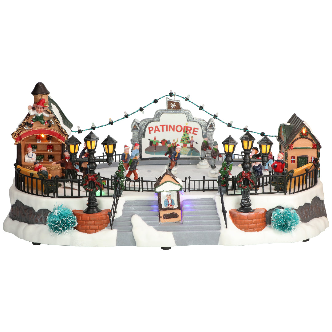 Patinoire skating animatedMulticolor-Adapter incl.-LED-40x27x18