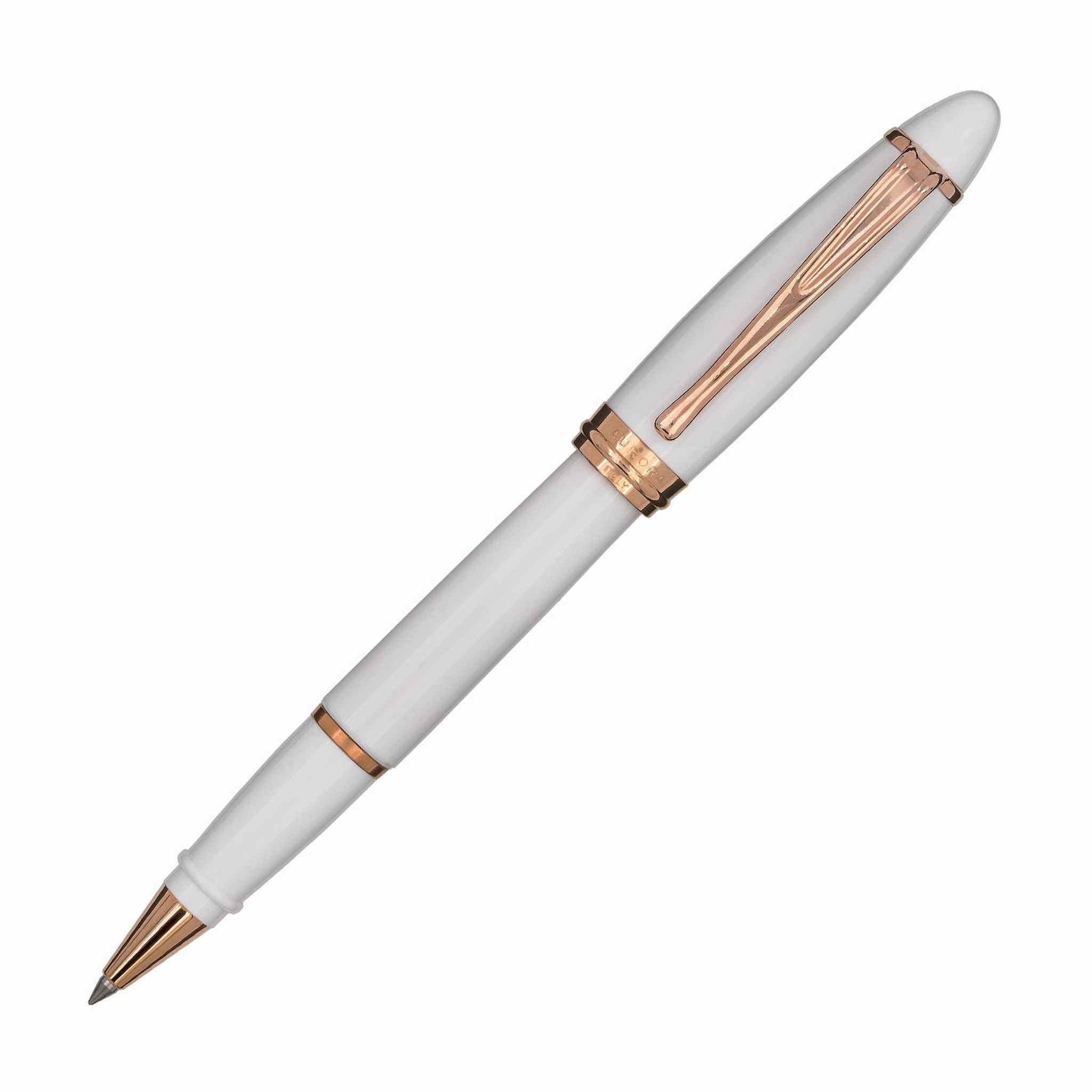 Penna IPSILON Roller - Bianco/Oro Rosa