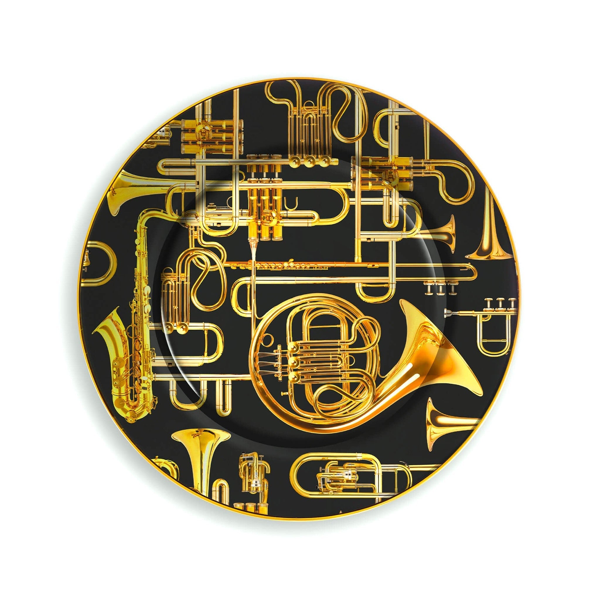 PIATTO IN PORCELLANA "TOILETPAPER"  CM.27 TRUMPETS