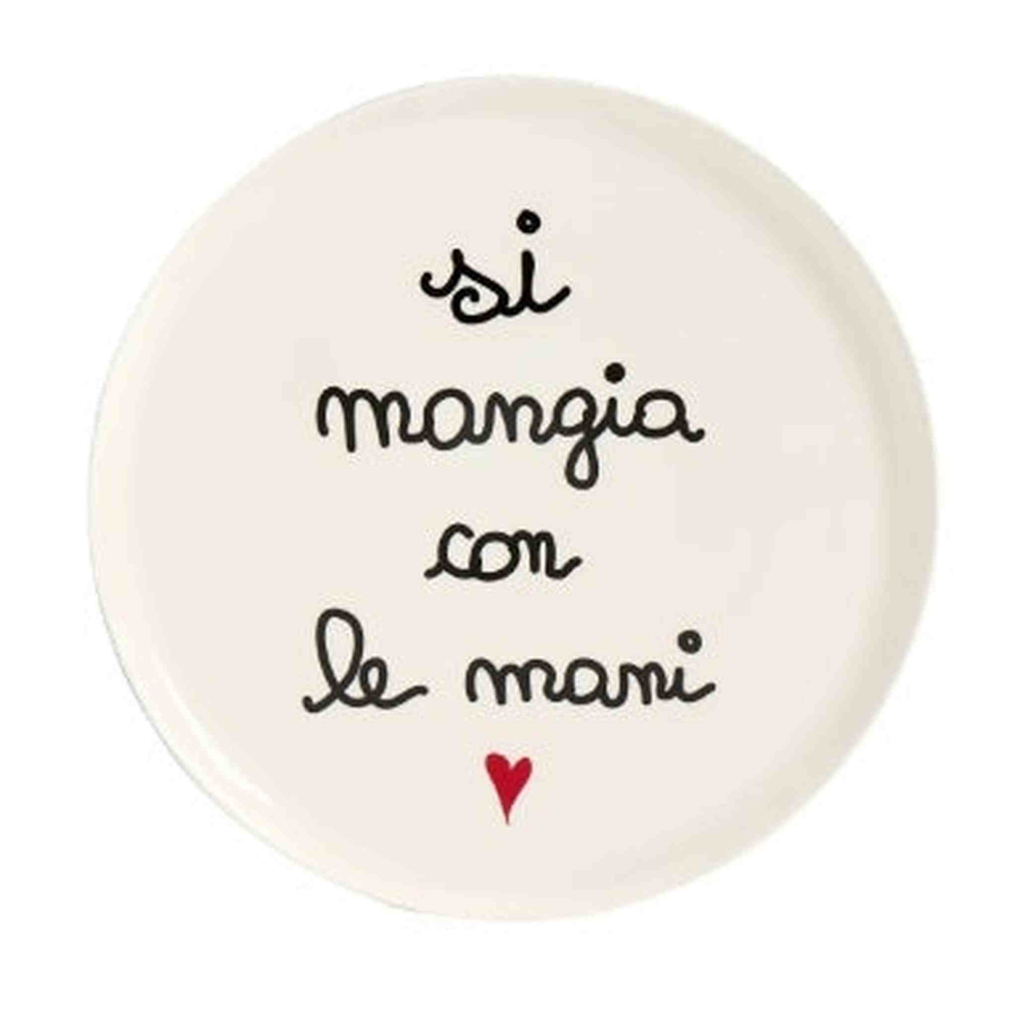 PIATTO PIZZA 31.5CM SI MANGIA CON LE MANI