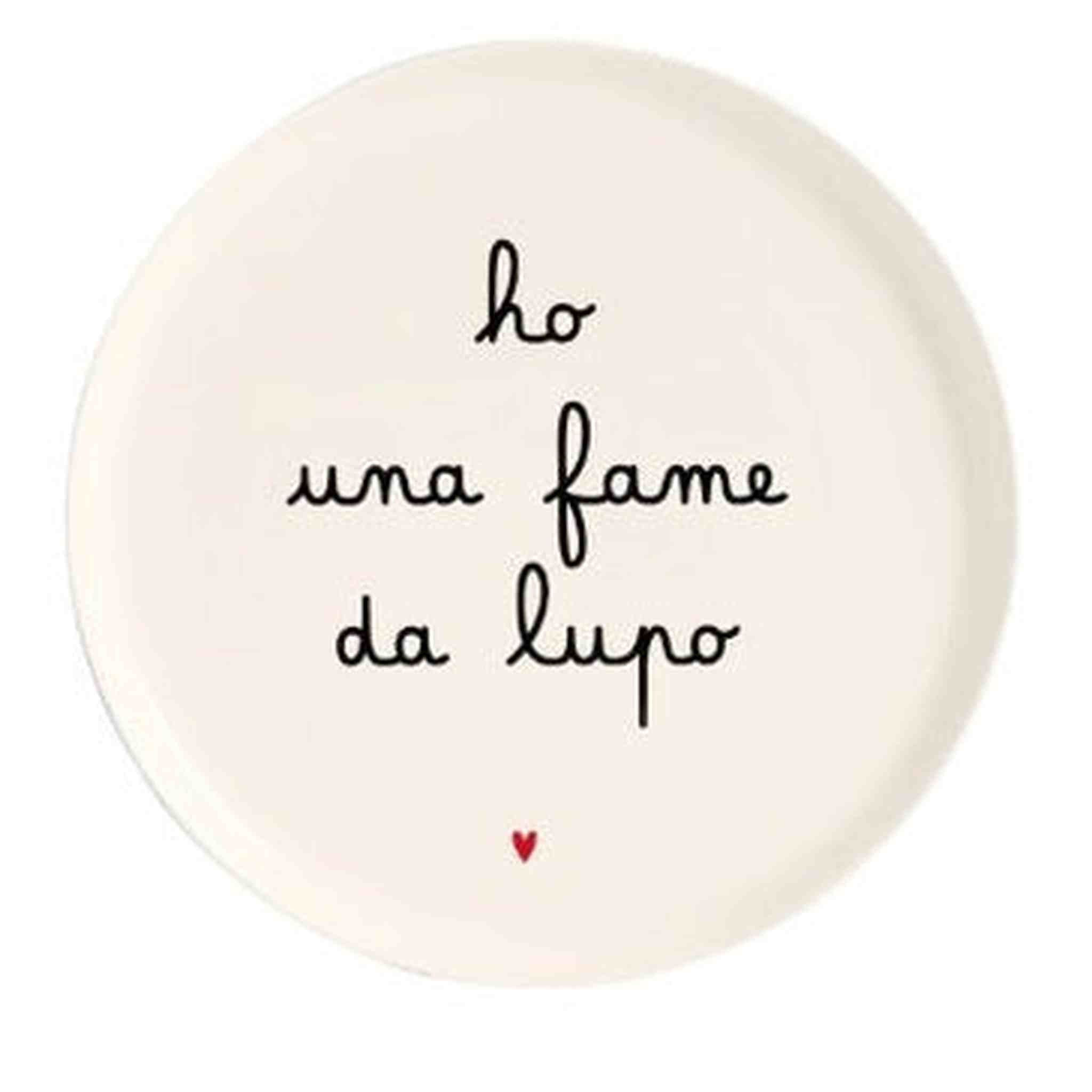 PIATTO PIZZA HO UNA FAME DA LUPO