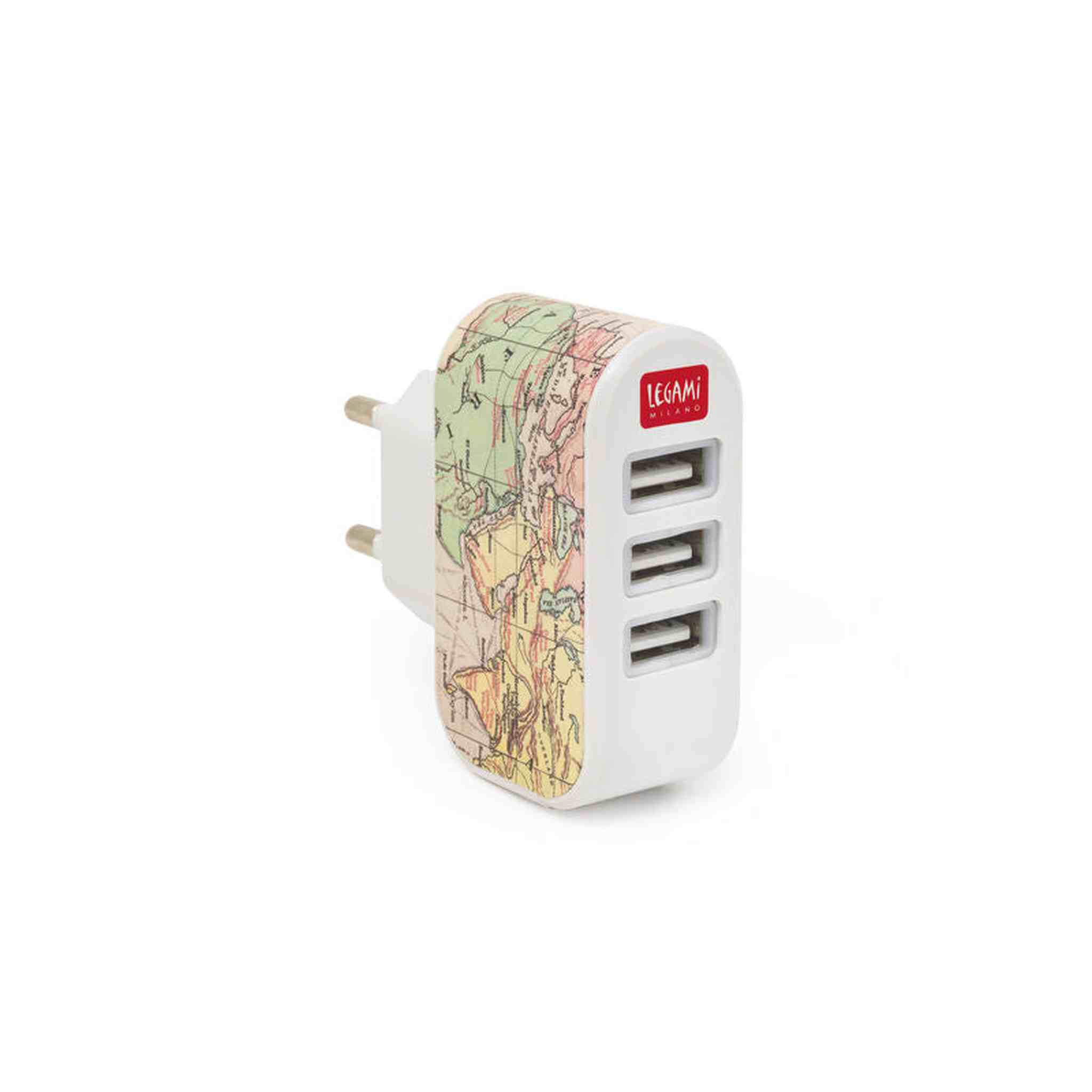 Plug & Charge -CARICABATTERIE DA MURO - 3USB