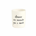 SIMPLE DAY Portaspazzolino in Gres "Almeno un minuto" | Design Italiano