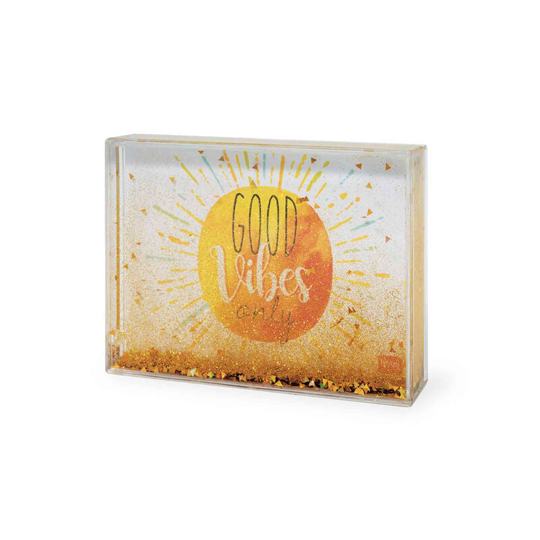PORTAFOTO MEDIUM CON GLITTER - GOOD VIBES