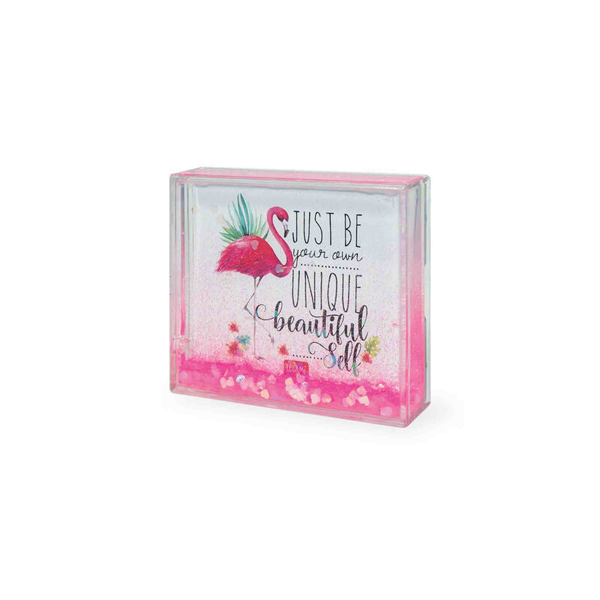 PORTAFOTO SMALL CON GLITTER - FLAMINGO
