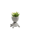 QEEBOO - Turtle Carry XS - porta pianta - Planter Light Grey
