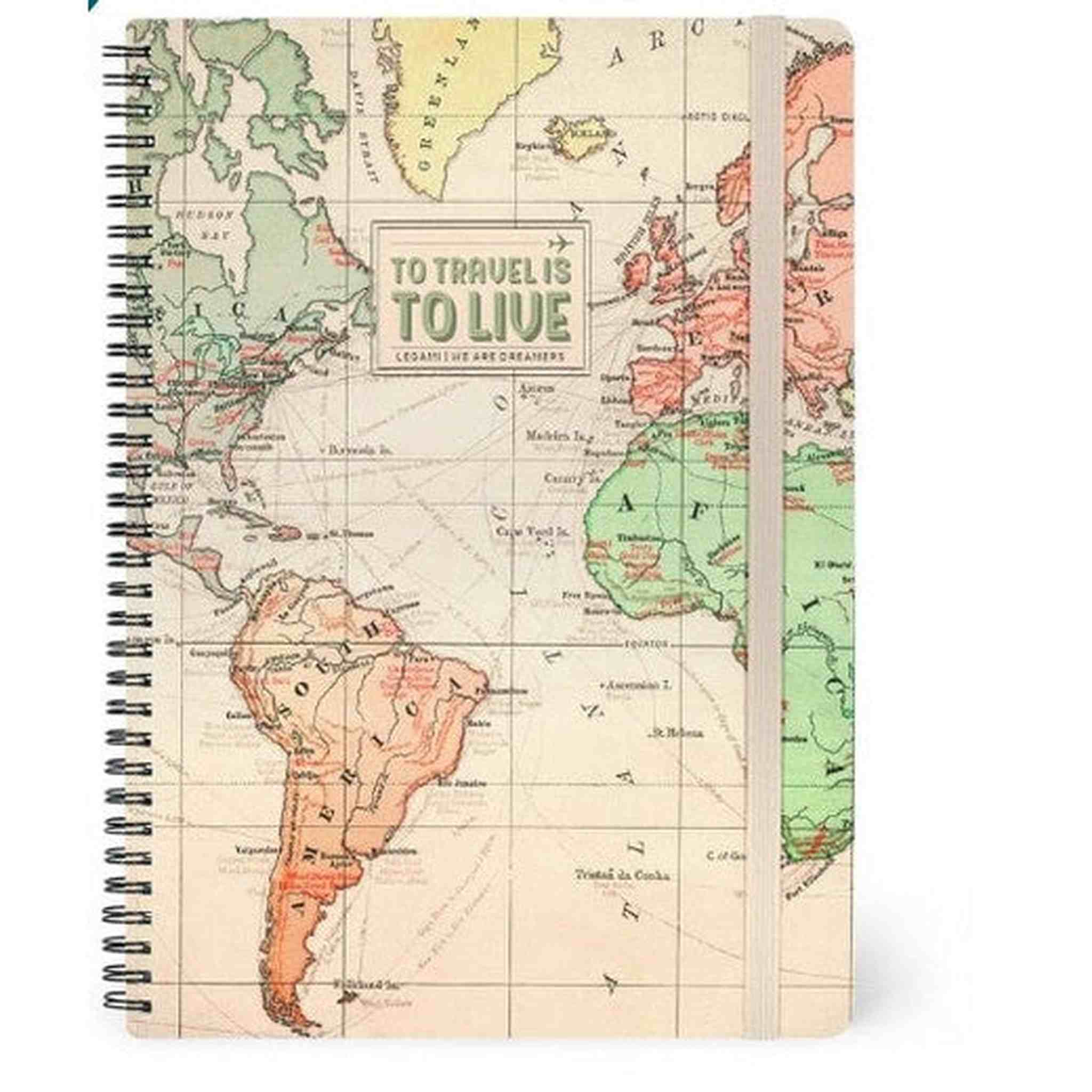 Quaderno A4 a Righe con Spirale - TRAVEL