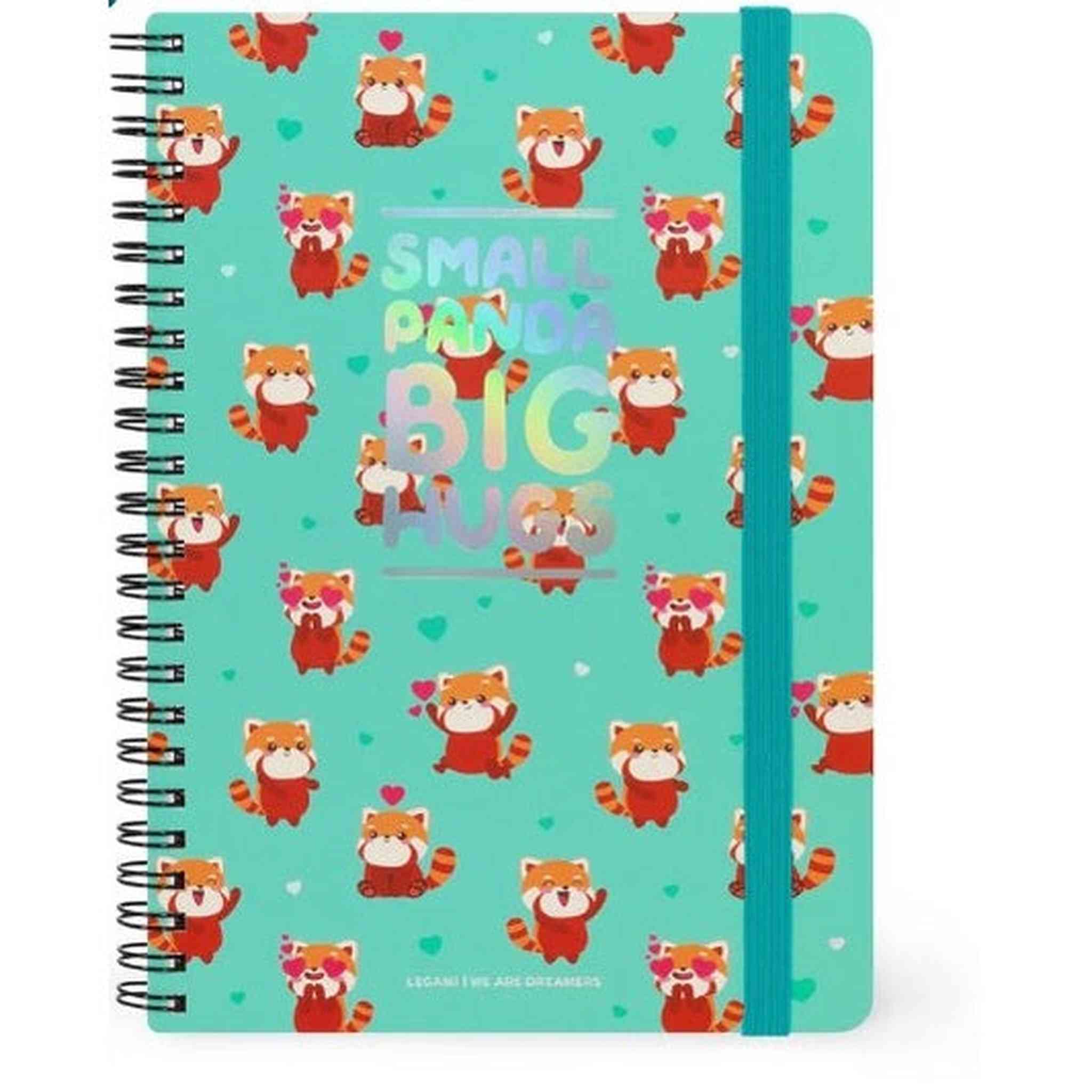 Quaderno A5 a Righe con spirale - RED PANDA