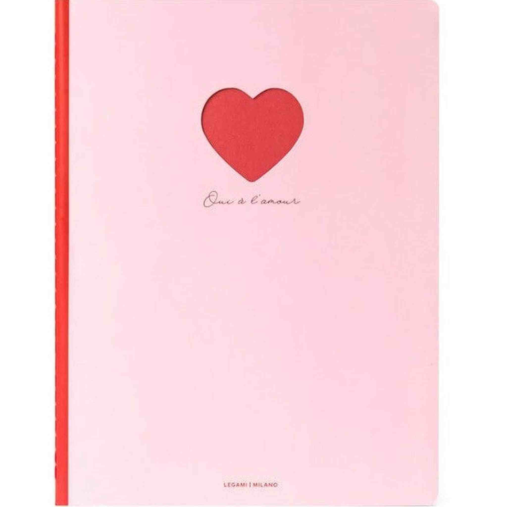 QUADERNO FOGLIO B5 A RIGHE - HEART