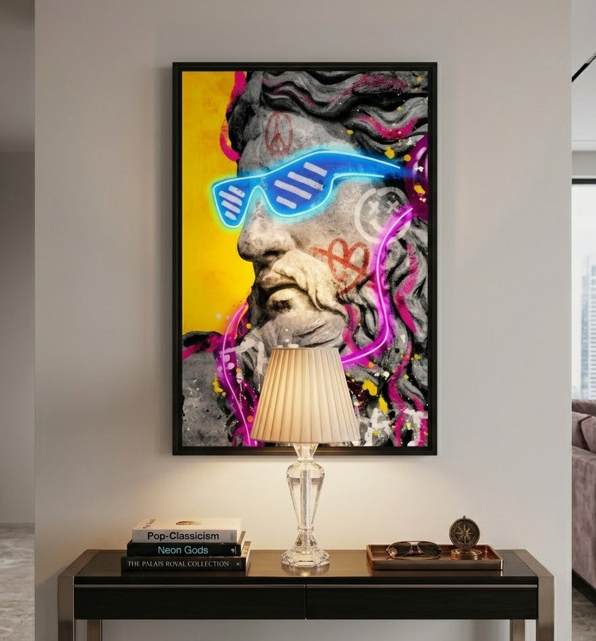 Palais Royal – Quadro LED Zeus, Mitologia, 80x120 cm