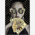 QUADRO VETRO MONEY 80x120