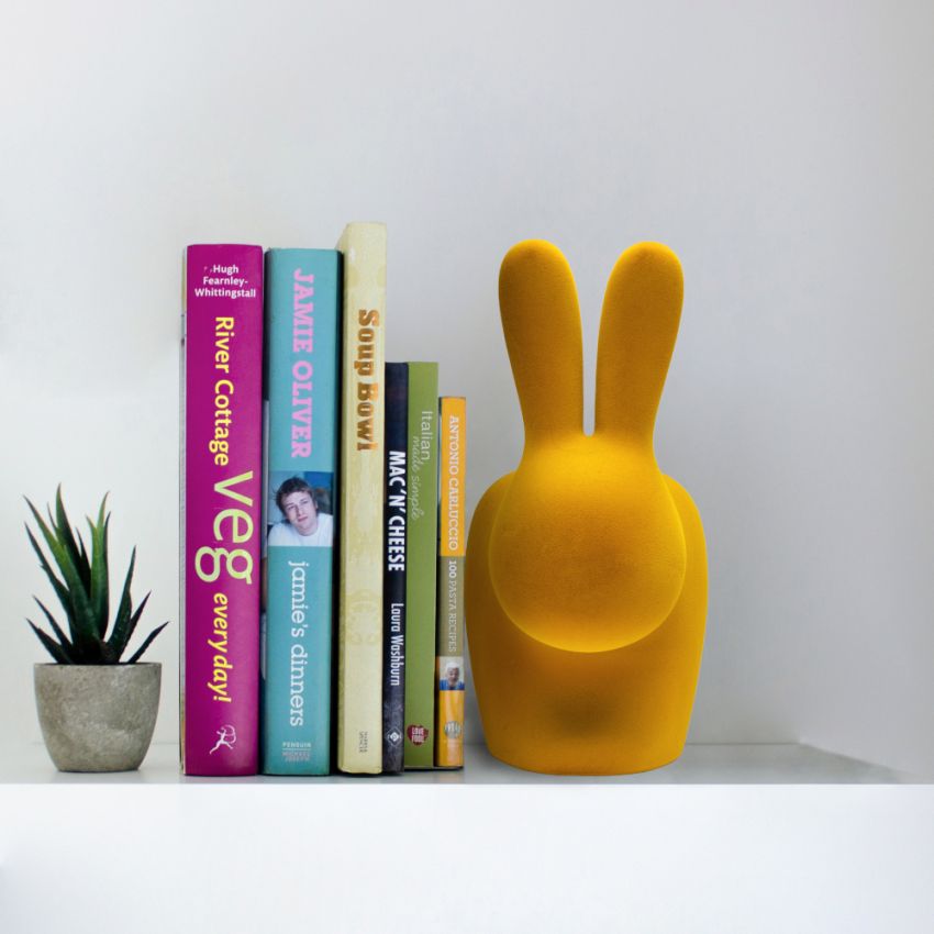 QEEBOO - Rabbit XS Yellow Ferma porta