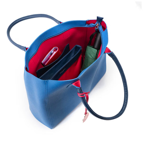 CAMPO MARZIO - Shopping Bag Daphne - Blu Ceruleo