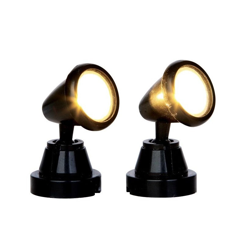 Lemax Christmas Village Accessory - ROUND SPOT LIGHT, SET OF 2, B/O (4.5V)