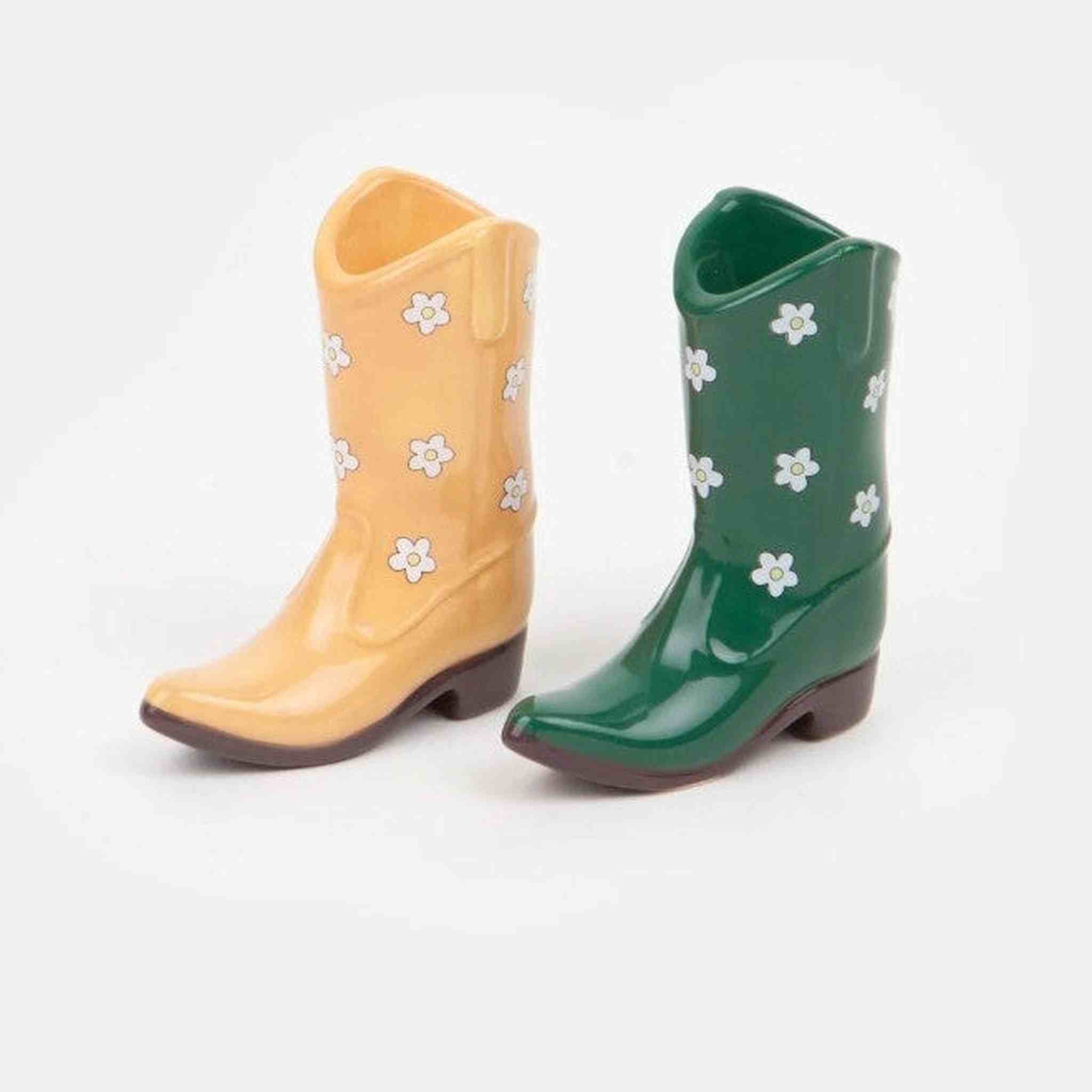 SALT & PEPPER RODEO COWBOY BOOT ORANGE/GREEN