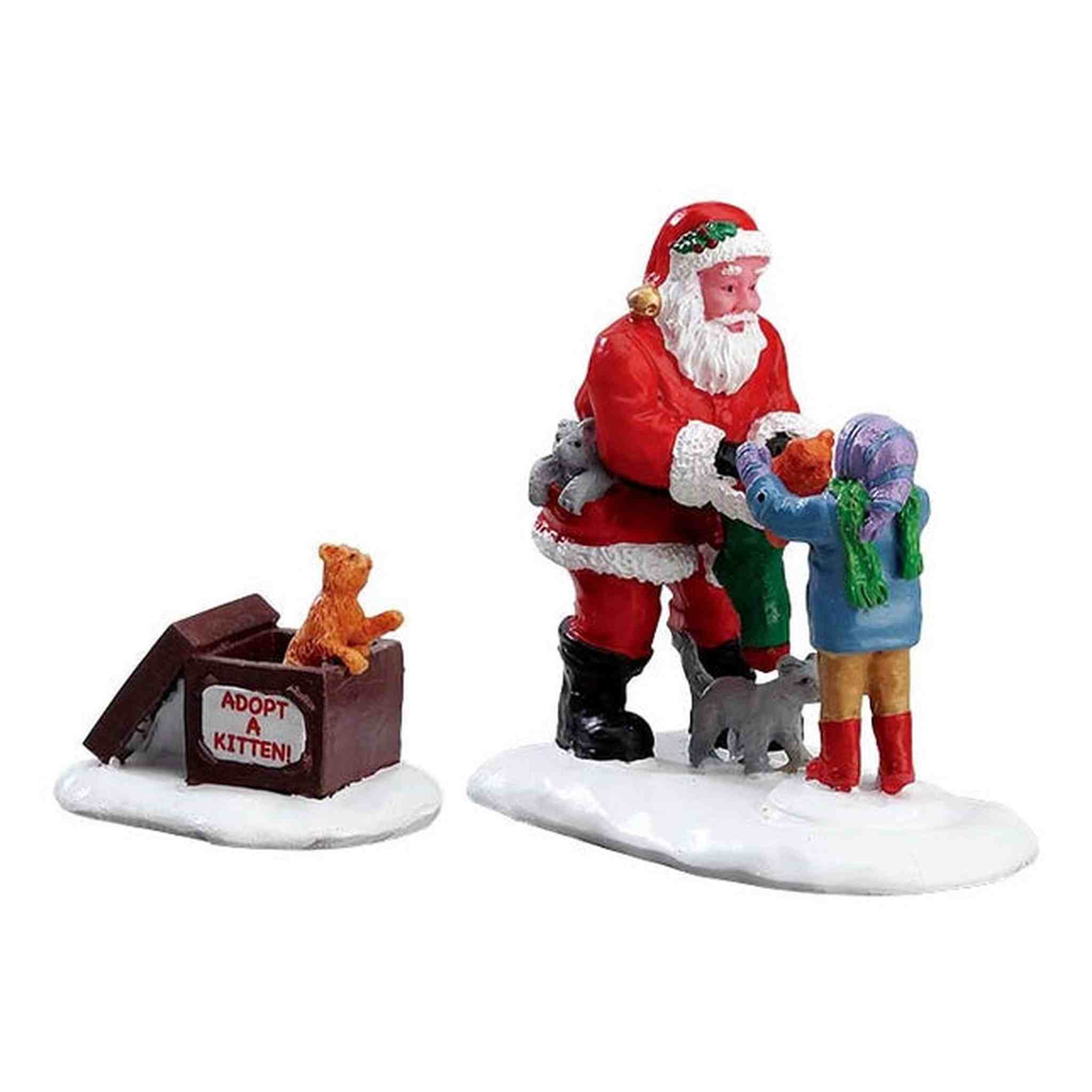 SANTA AND KITTENS, SET OF 2 22045-AA